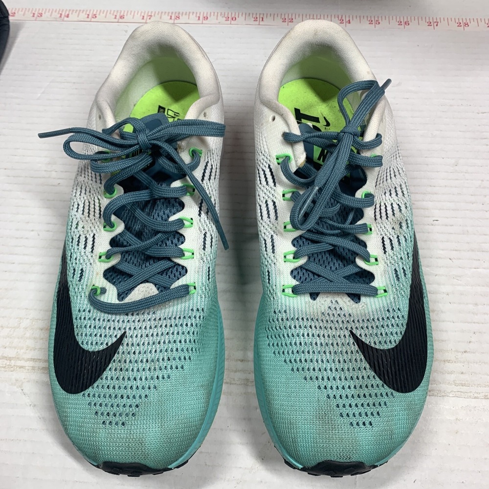 Nike‎ Air Zoom Elite 9 Women's Running Shoes Green/White/Blue 863770-301 Size 9